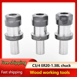 New Collet Chuck C3/4 ER20 1.38L Tool Holder wood working tool For Tomrach Supplies spindle tool accessories ER20 collets