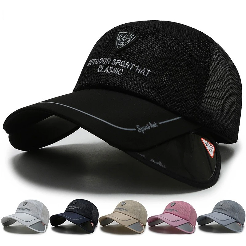 

2025 New Unisex Fishing Caps for Man Summer Outdoor Sun Protection Hat Stretch Brim Men's Baseball Cap Designer Cap Men Golf Hat