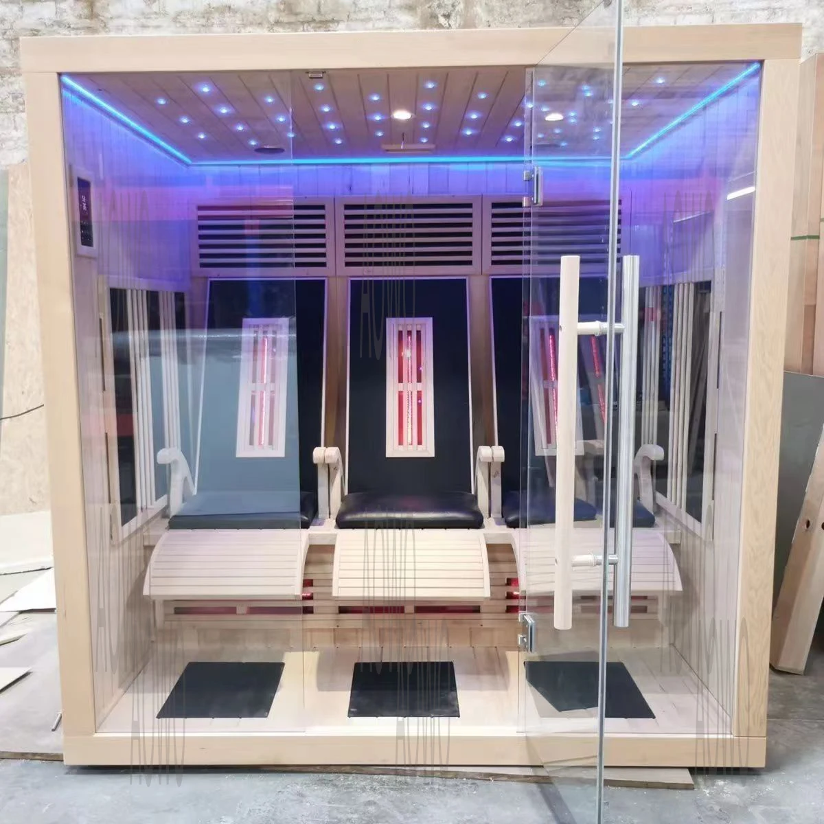 Уличная сауна Halo Соленая терапия Красный свет Инфракрасное кресло для сауны Домашняя сухая пара Wasmo Сборный блок Sauna Seca Vichy Steam