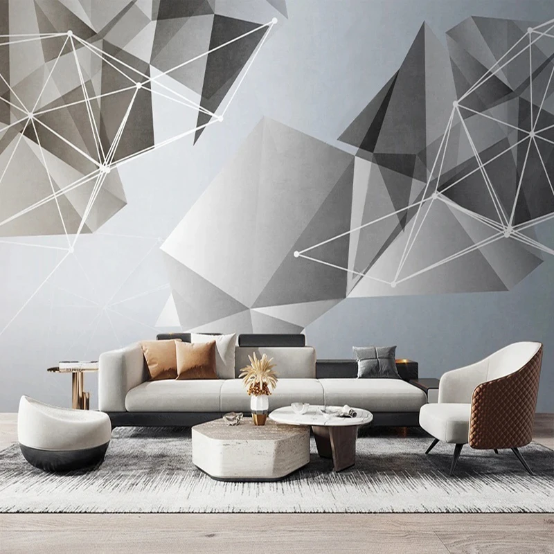 

Modern Style Custom Photo Mural 3D Abstract Geometric Pattern Decor Wallpaper Living Room Bedroom Background Building Supplies