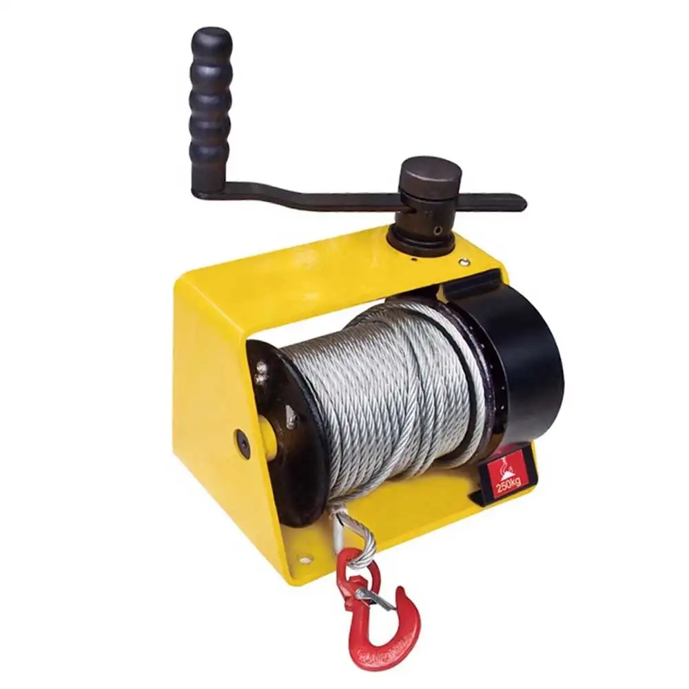 500KG Hand Winch Turbo Worm Heavy Manual Hoist Two-way Self-locking With Brake 20-35 meter rope