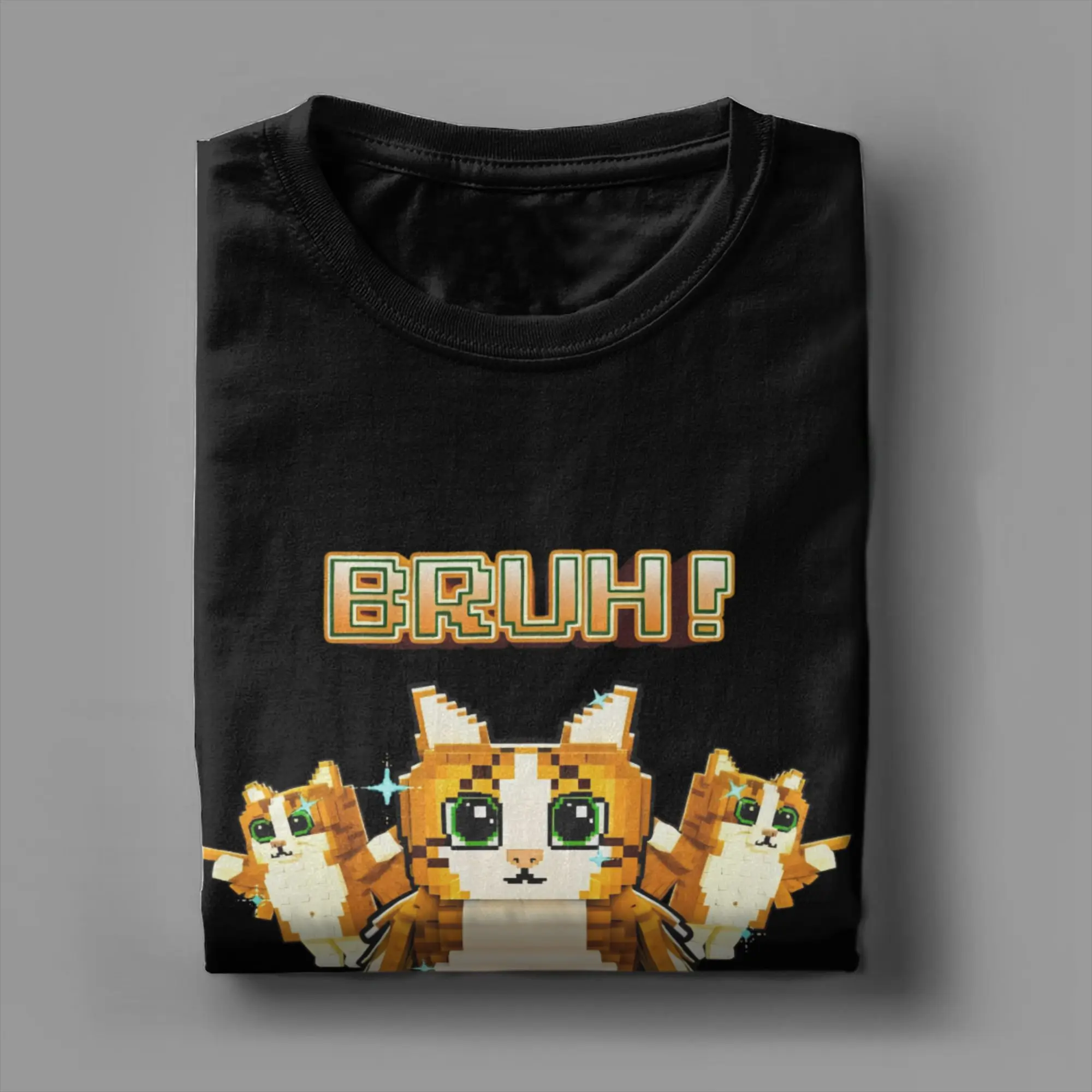 Bruh OG Meowl Brainrot سرقة الدماغ تي شيرت القطن الخالص للذكور تي شيرت Crewneck تي شيرت ملابس قصيرة الأكمام الصيف #4