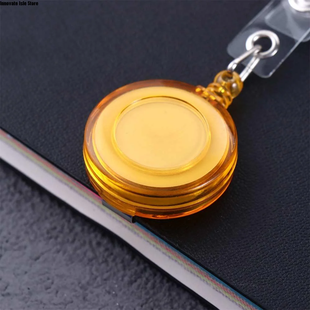 Card Card Holder Clip Badge Holder Clip PU Leather Nurse Doctor Retractable Badge Reels ID Badge Holder Name Card Holder