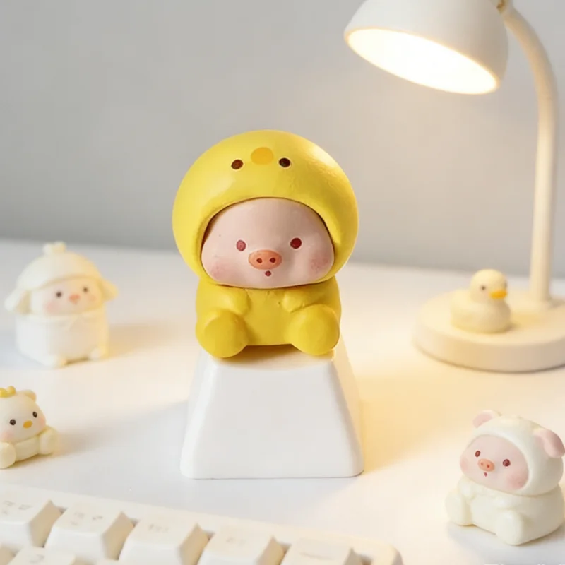 

Персонализированная креативная кейкап-кнопка в виде милого мультяшного поросенка для механической клавиатуры, ESC, с крестообразным креплением, высота R4