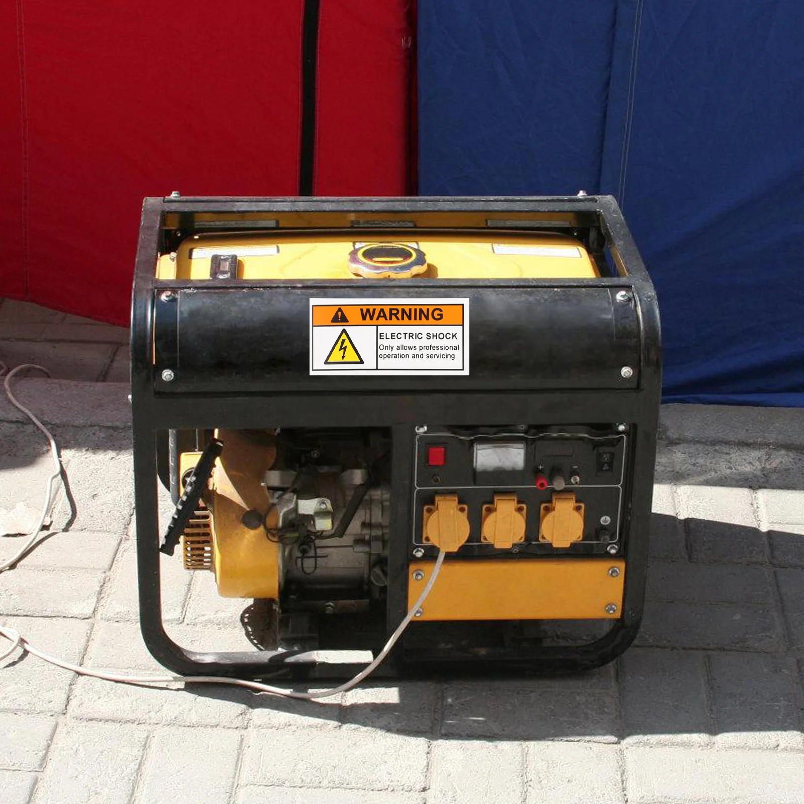 4 pezzi cartelli elettrici adesivi di avvertenza adesivi in PVC etichette di avvertenza facile da staccare colori vivaci uso interno di lunga durata