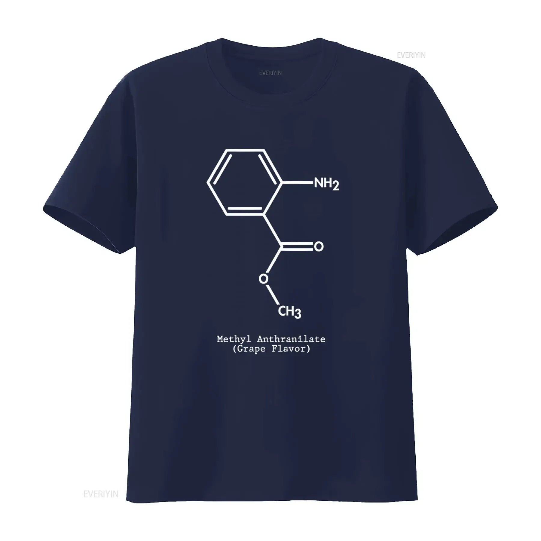 Grape Flavor Molecule Design T Shirt Methyl Anthranilate Print for Purple Soda Lovers Vape Shop Enthusiasts vintage Washed view 4