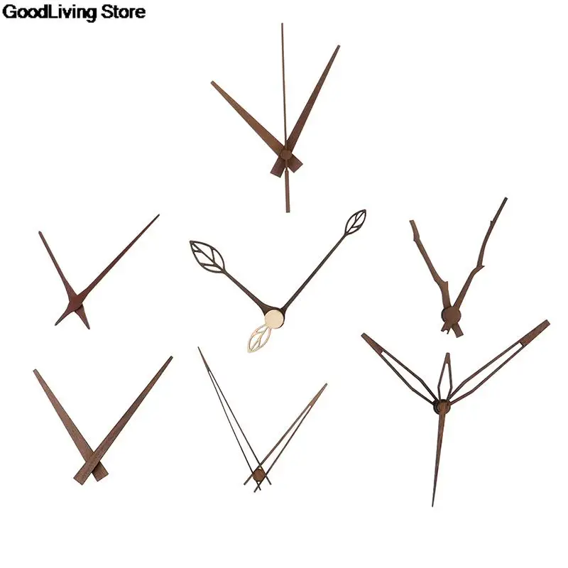 1 set Wooden pointers DIY creative wall clock hands 10 12 inch clock Walnut wood needle Quartz Clock replace part Accessories