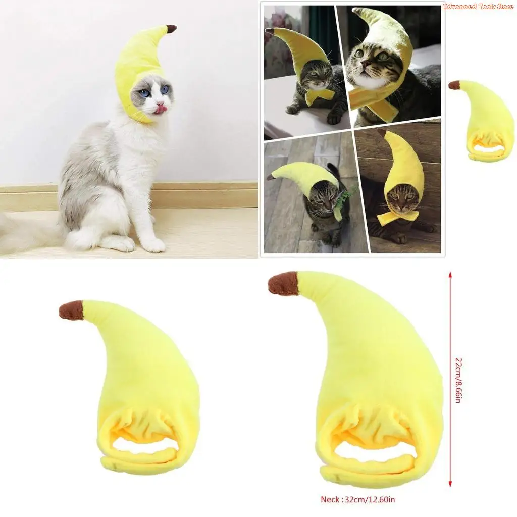 Cats Hat Cats Funny Banana Headgear Cats Holiday Decoration Headgear Cosplay Costume Comfortable Fashion S W91B
