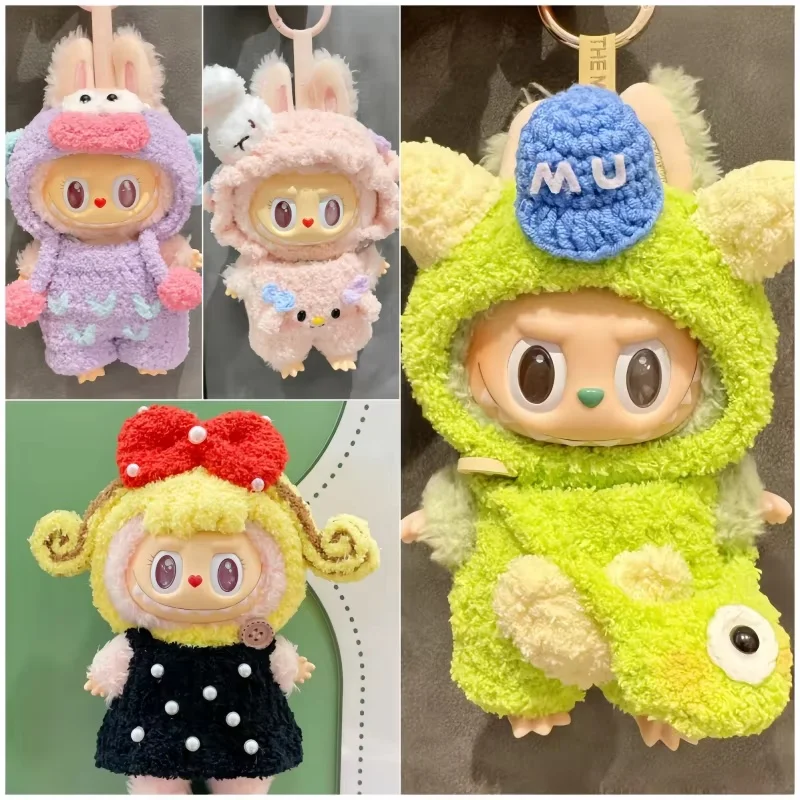 

Only Selling Clothes High Quality 17cm Labubu Doll Only Clothes Cos Anime Hanging Baby Small Clothes Decoration Christmas Gift