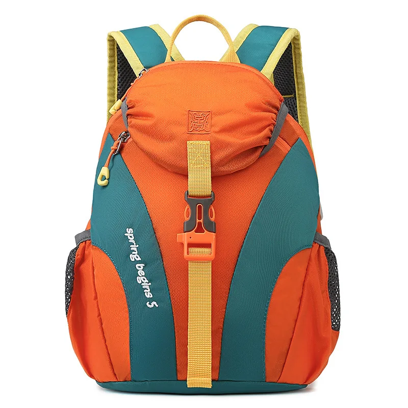 Children's outdoor travel color collision splicing sports large capacity backpack elementary school schoolbag hiking bag