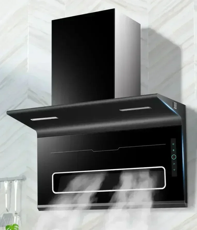 Good wife household kitchen large suction range hood top side double suction automatic cleaning smoke machine wall-mounted mute