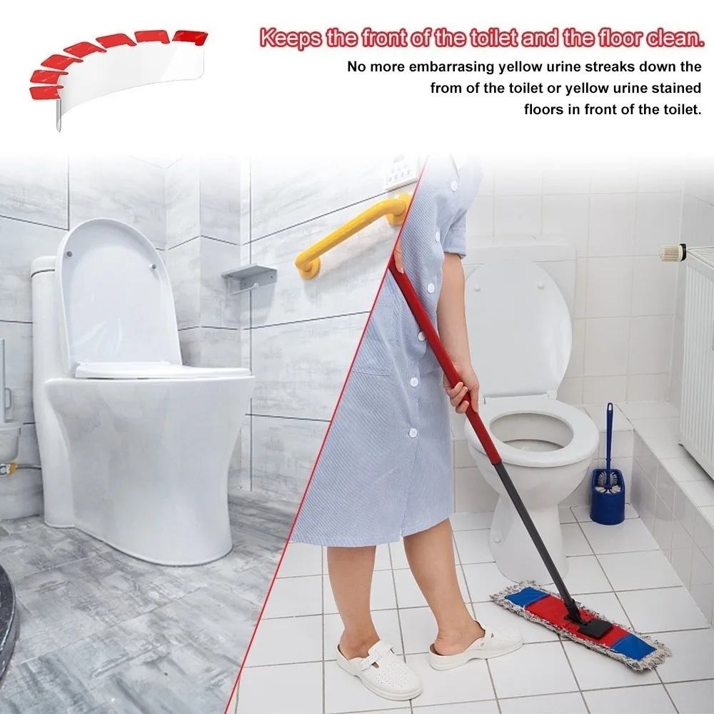 Transparent EVA Material Toilet Seat Urine Deflector Universal Fit Design Splash Proof Function Anti-Splash Shield