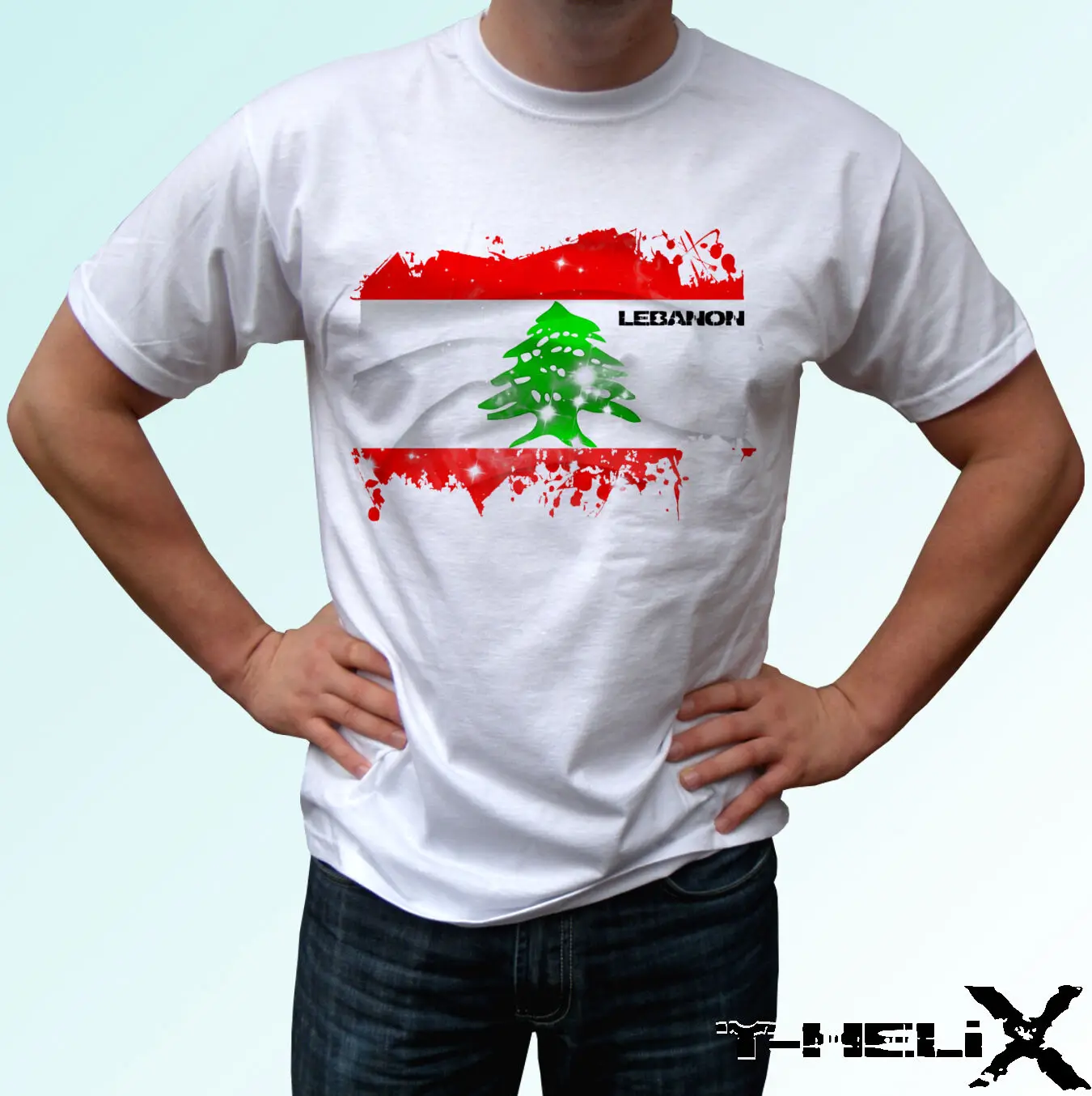 

Lebanon flag - white t shirt top design - mens womens kids & baby sizes