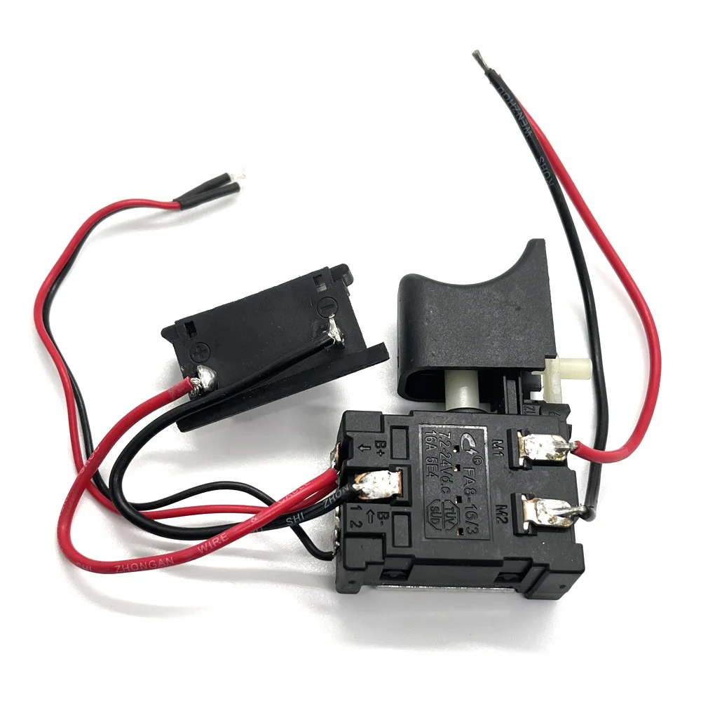 DC 7.2-24V 16A  5E4 for Lithium Battery Cordless Drill Switch Speed Control Electric Drill Trigger Switch with Small Light
