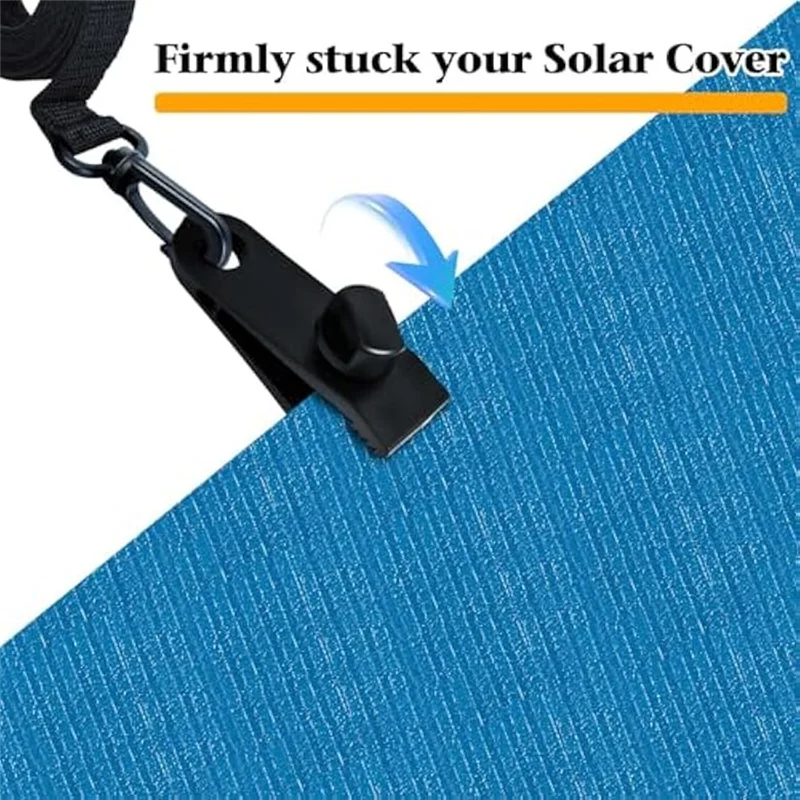 ABJO-Pool Solar Cover Reel Straps 30 Stück Pool Reel Straps Kit Pool Cover Reel Attachment Straps