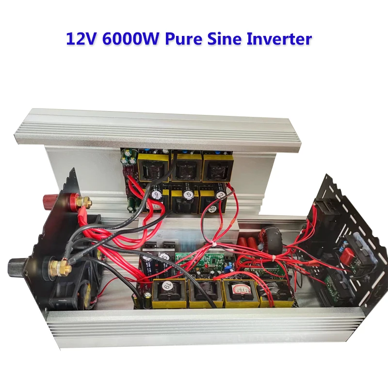 Imagem -04 - Inversor de Onda Senoidal Pura Conversor de Tensão Grande Potência Dupla Saída Inversor Solar dc 12v 24v para ac 220v 50hz 60hz 8000w 6000w 5000w