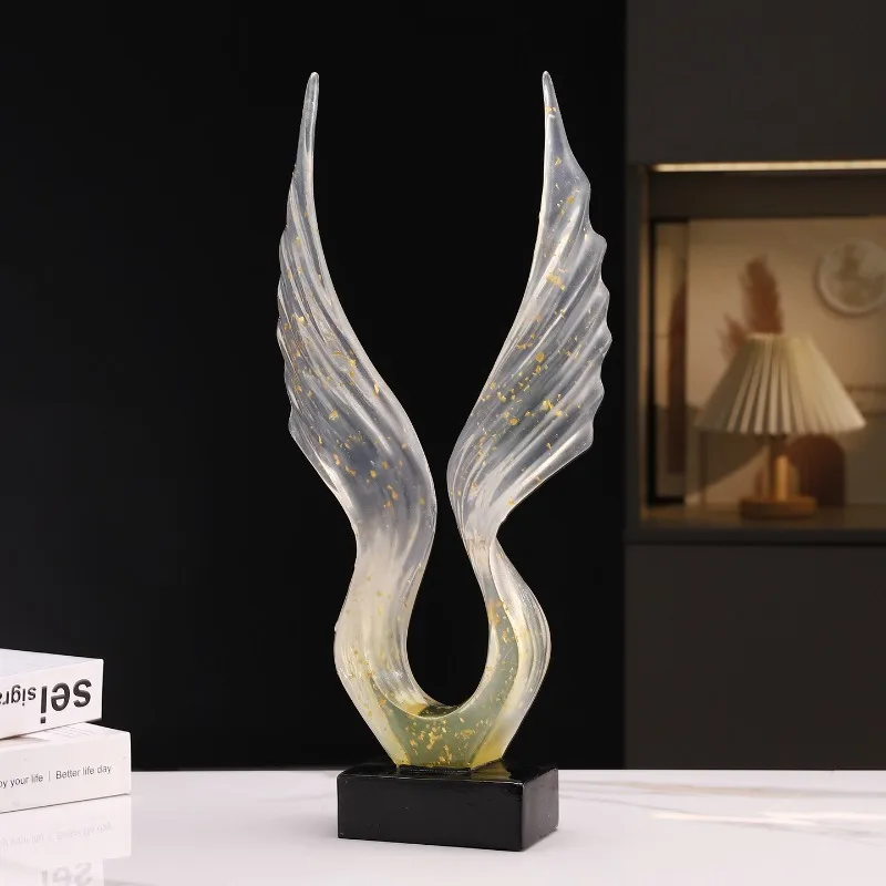 Light luxury ornament transparent gold foil resin ornament home decoration ornament entrance wine cabinet atmosphere high-end de