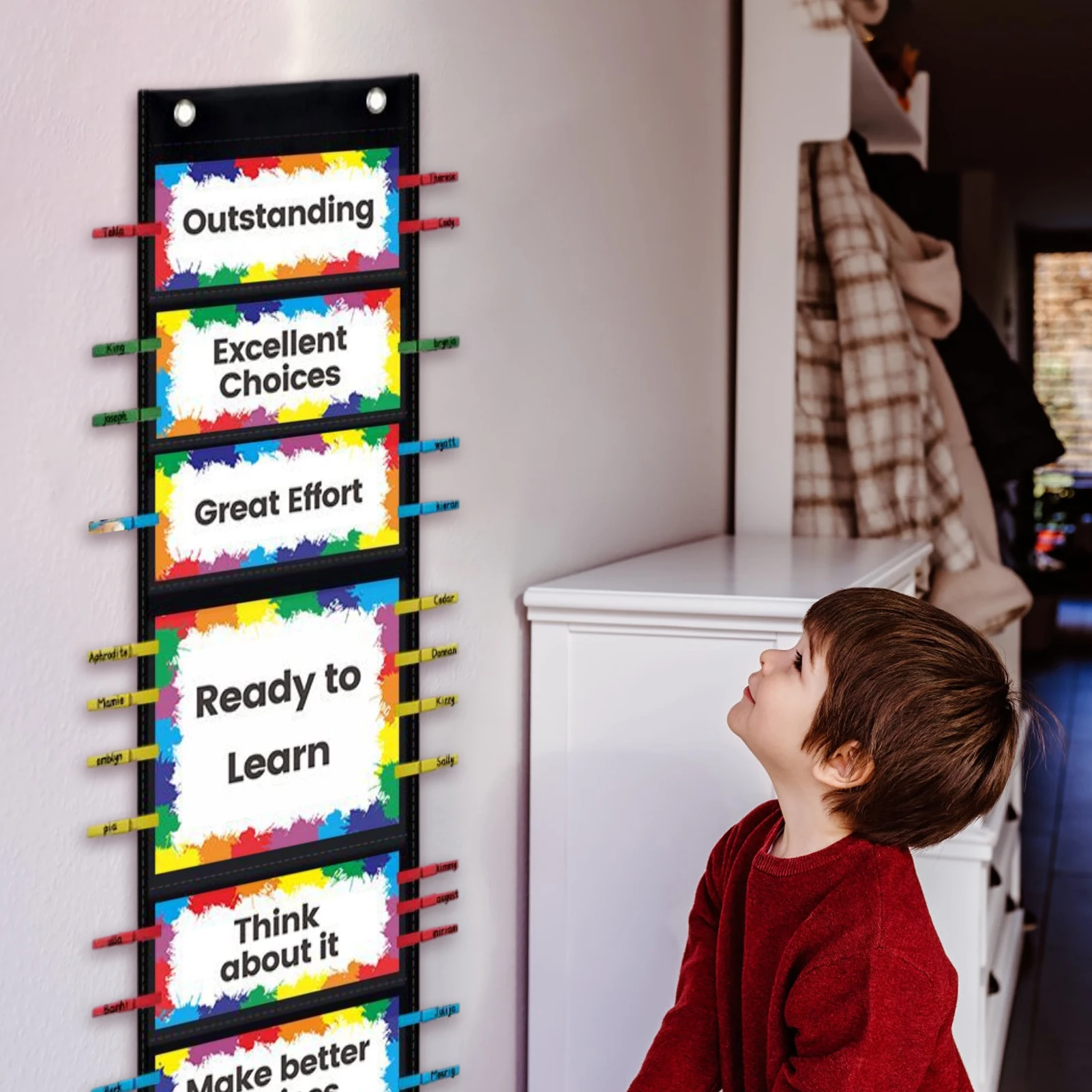 Student Behavior Pocket Chart Classroom Track And Reward Good Behavior Pocket Chart Bulletin Board Reward Students Chart For