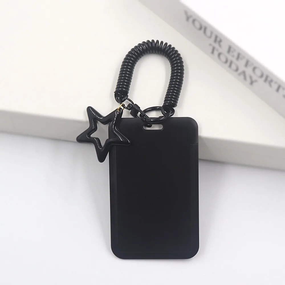 

Красочный держатель для фотокарт Kpop, выдвижной пружинный ремешок, держатель для фотодисплея с пластиковым брелоком со звездой