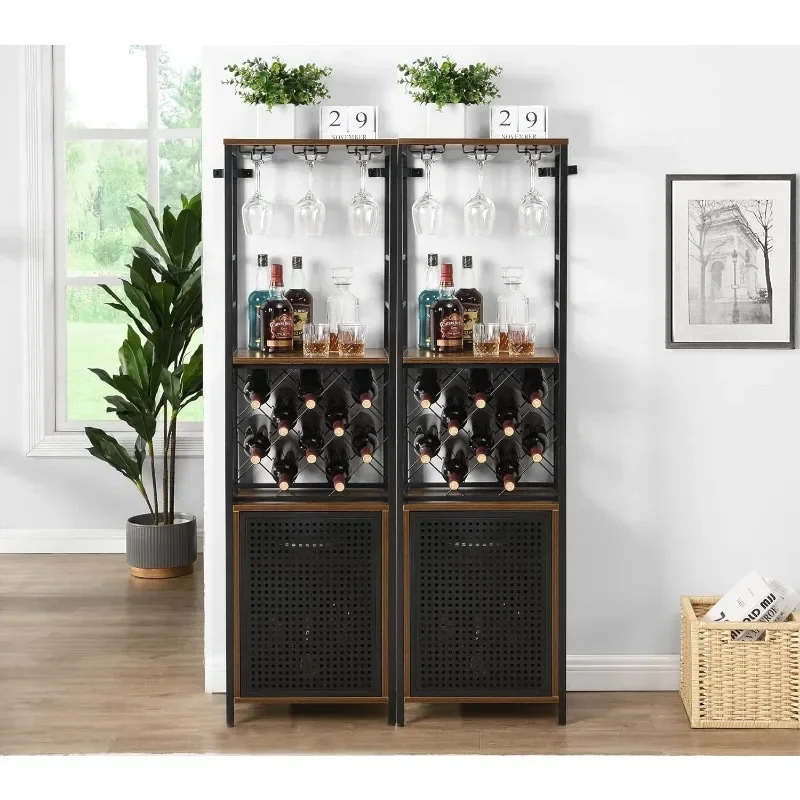 Armário de bar de vinho FURNITURE para licor e vidro, rack independente, piso com ajustável