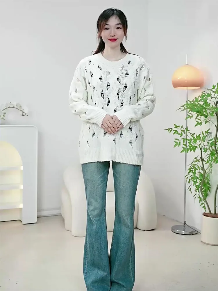 

Women's Long Sve Overhead Sweater Autumn Medium Length Commute Sle Regular Fit Online Exclusive Pure Commercial Item