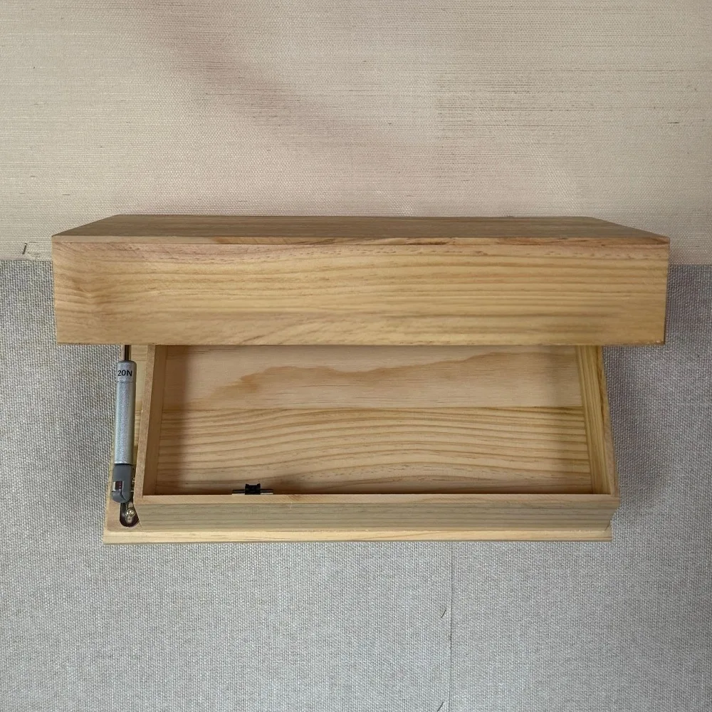 Wall-mounted Magicflap Designer Shelf Multi-function Secret Compartment Concealed Floating Shelf Wooden Wall Shelves Home Decor