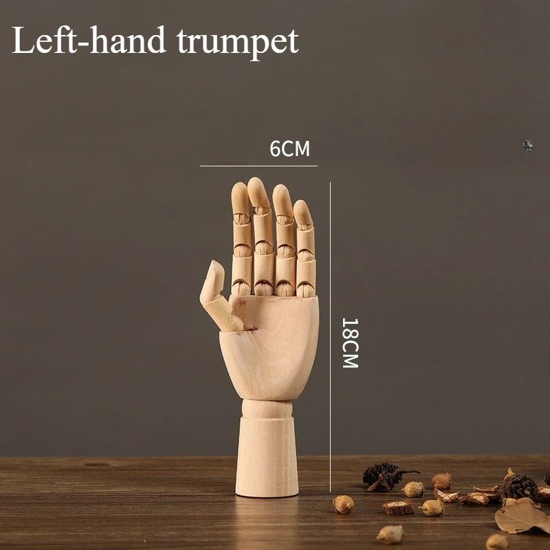 Articulated Wooden Puppet Model Movable Joints Wood Hand Mannequin Figurines Sketch Display Statue Home Craft Desk Decoration