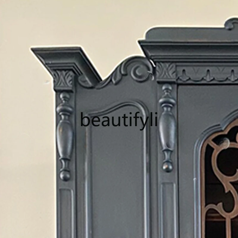 Vintage carved storage classical princess locker multi-function cabinet