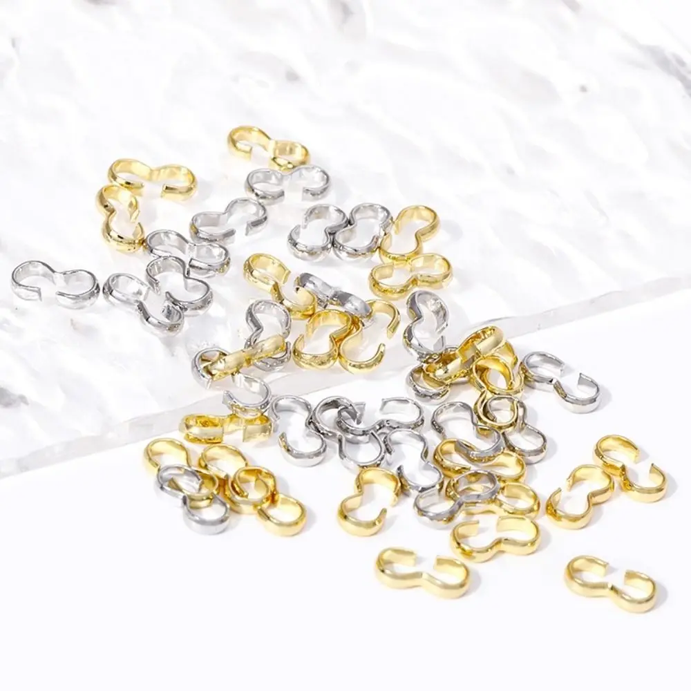 100Pcs Metal Open Link Connector W Shape Double Open Charm Connector Smooth Finish Jewelry Connector Buckle