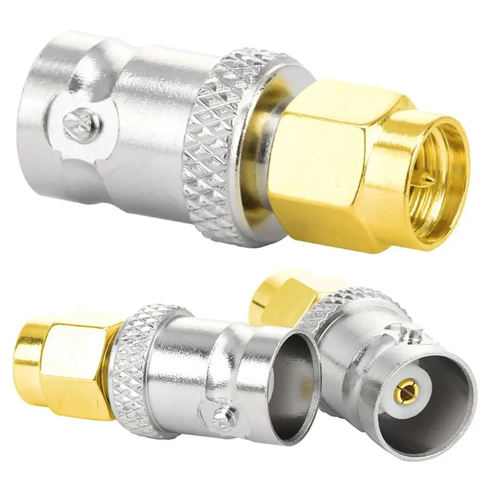 Metal BNC to SMA Adapter Male to Female Bayonet Coupling BNC Male Adapter Straight Threaded Connection SMA Female Adapter