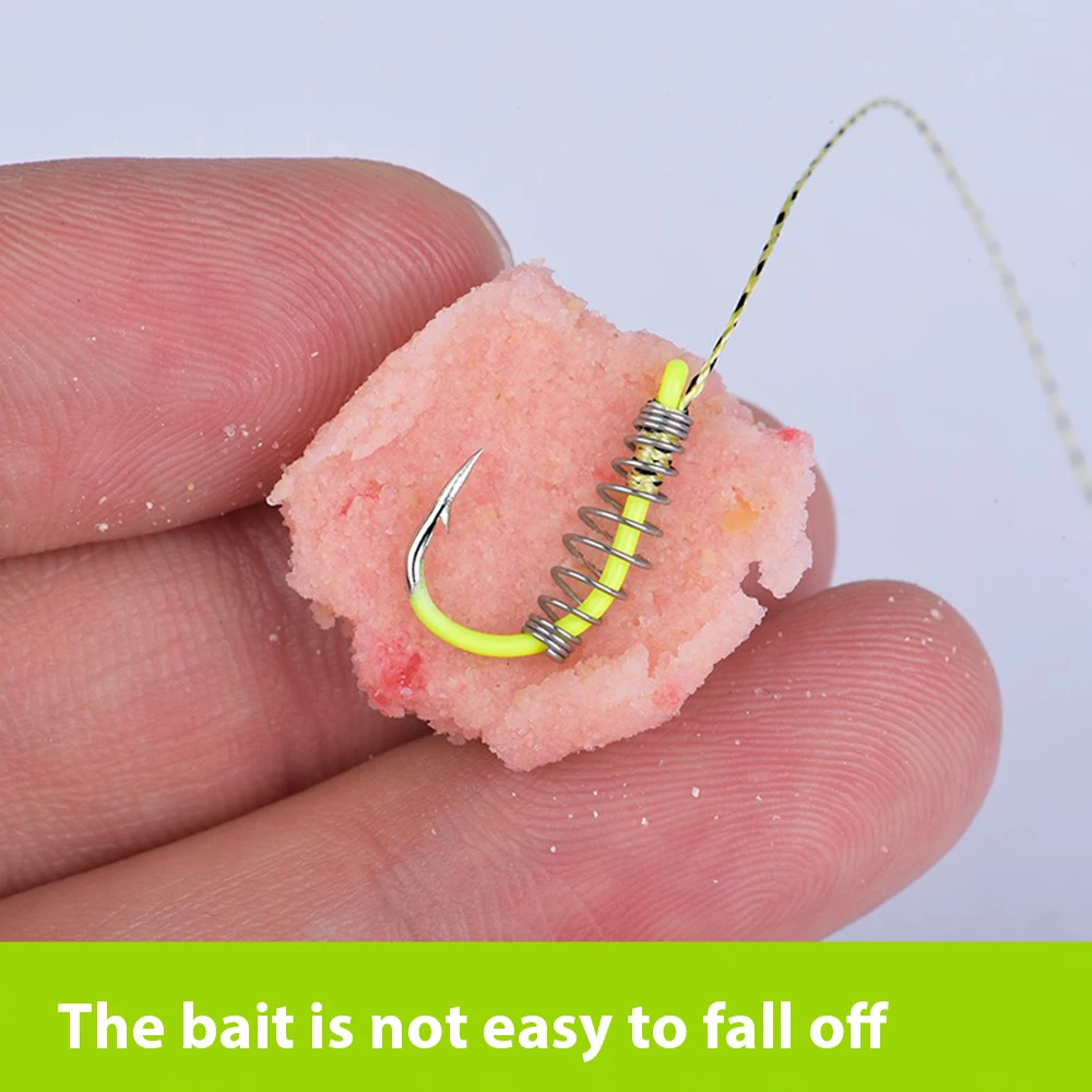 10/20 قطعة عالية الكربون الصلب الربيع خطاف الصيد الشائكة قطب الكارب انفجار مزدوجة الأسماك الكارب الينابيع السنانير مع خط الملحقات