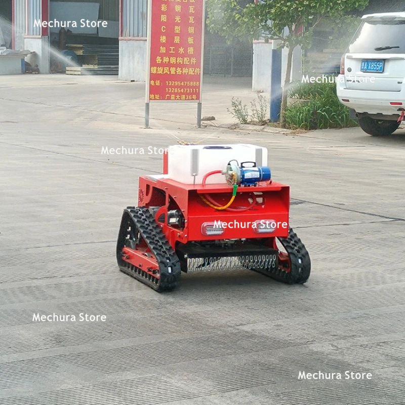 Automatic Four-wheel Remote Control Lawn Mower Orchard Grass Chopper Crawler-type Lawn Mower Grass Crushing Equipment JT