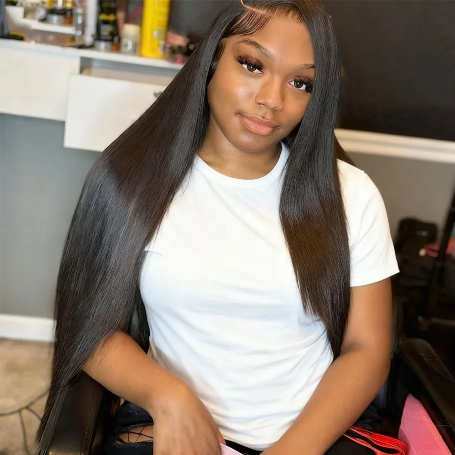 

Bone Straight Lace Front Wigs 13x4 13x6 HD Прозрачные парики фронтальной части шнурка Человеческие волосы Бразильские волосы Парики для женщин Прямые парики