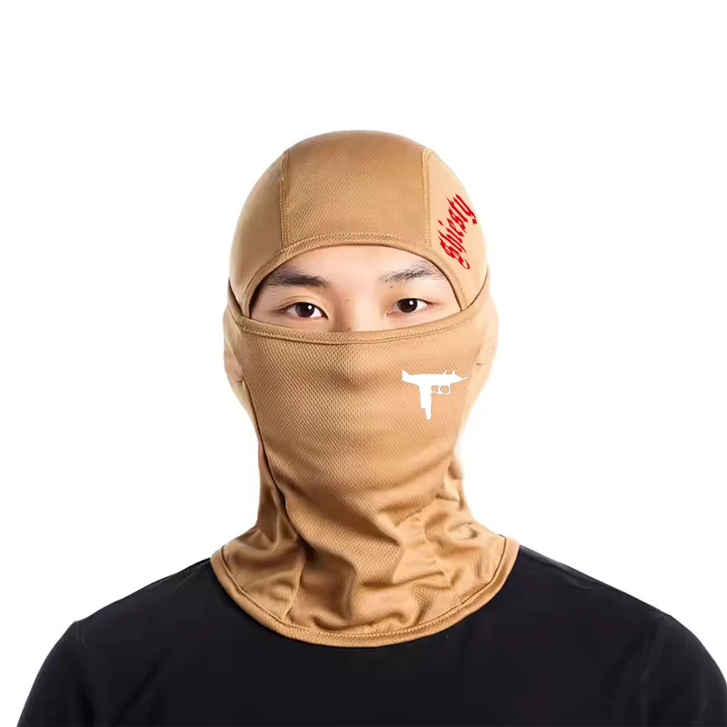 1/2/5PC Outdoor Breathable Head Cover for Men and Women, Windproof and Dustproof Full Face Cover, Fashionable Letter Printing