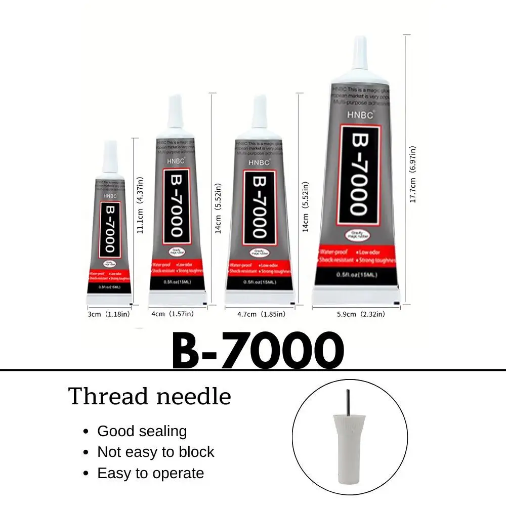 B-7000 15/25/50/110ML Transparent Phone Screen Repair Glue Ziai Universal Glass Plastic DIY Adhesive With Precision Applicator