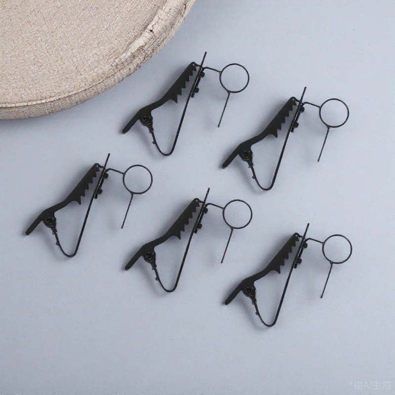 

5pcs Lavalier Microphone Lapel Clips Mic Holder For Collar Shirt Mounting Clip-On Audio Accessory For Video Interview Live