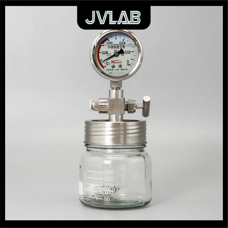 Vacuum Preservation Tank – 250-800ml Sealed Sample Storage with Mini Dryer & Pressure Gauge for Laboratory Use JVLAB