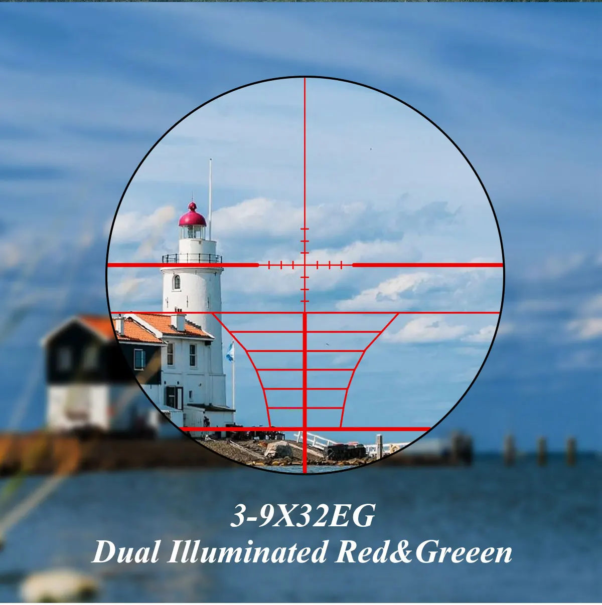 3-9X32EG نطاقات أحمر/أخضر لونين متقاطع Riflescope ريد دوت ليزر ومصباح يدوي في الهواء الطلق التكتيكية البصرية كومبو الصيد #5