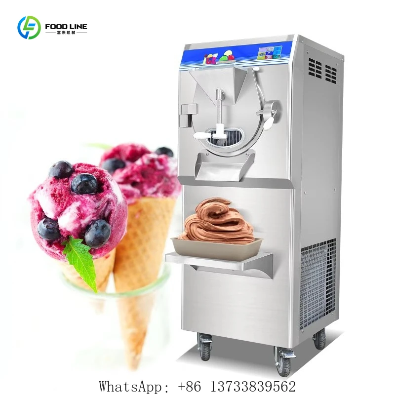 Customized Ice Cream Machine Vertical Batch Freezer Italian Ice Cream Machine Stainless Steel Door Hinge