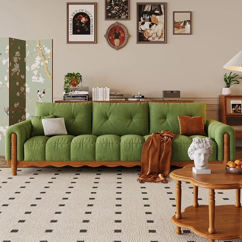 

French retro sofa baby velvet living room antique style