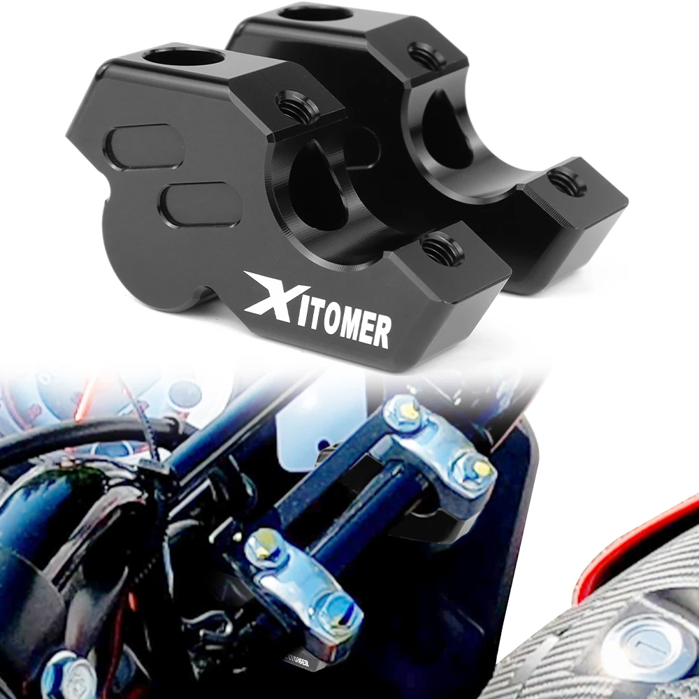Motorcycle Handlebar Risers With Offset Clamp Fit For Honda NAVI 110 2016-2022 2023 2024 30MM Heightening Mounting Mount Riser