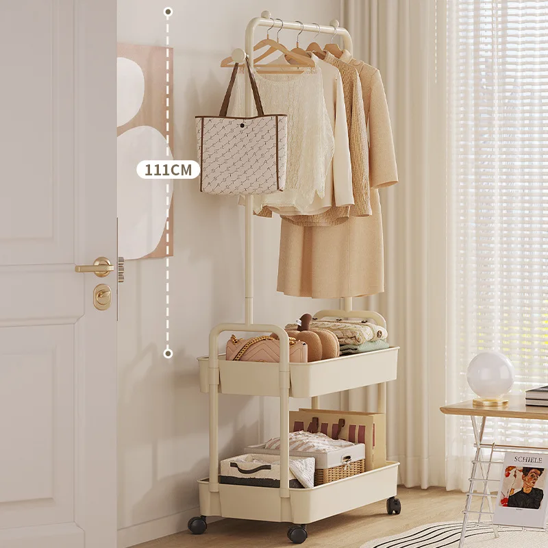 Simple Clothes Rack Hat Rack Floor Standing Home Clothes Hanger Bedroom Dormitory Coat Rack Balcony Clothes Drying Pole Rack