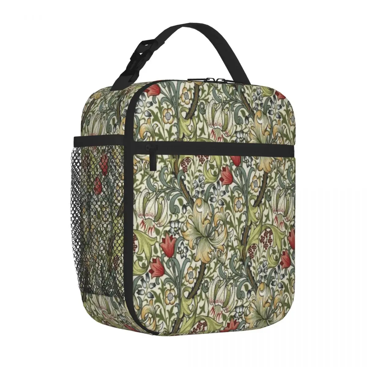 Hot Sale William Morris Honeysucklea Floral Parent Child Matching Lunch Handbag Train Ride Camping Lunch Bag