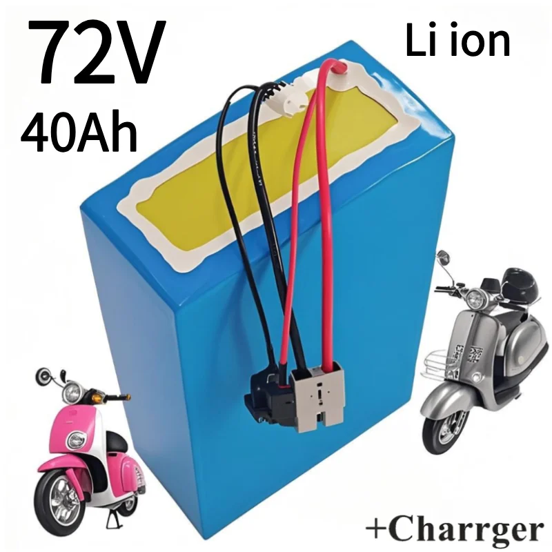 

72v 40Ah lithium ion battery BMS 20S li battery for 2000w 3500w 7000w scooter inverter motorcycle +10A charger