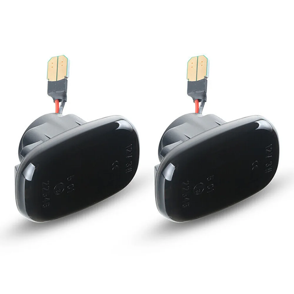 

2PCS For Dynamic Amber LED Side Marker Lights for Toyota For Hilux SR5 Pickup 06-2024 Smoke Lens Black Bezel 12V 3W CANBUS