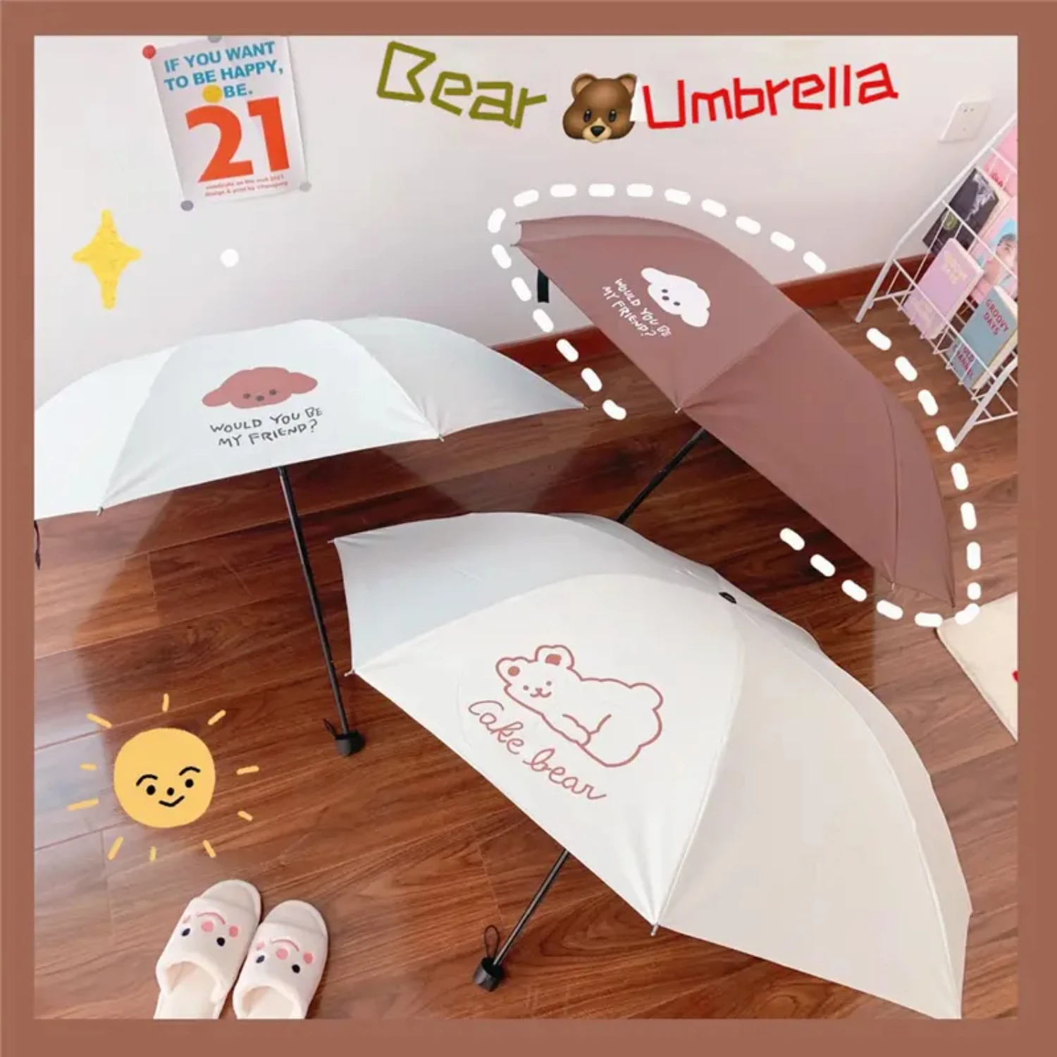 

Protect yourself from the elements with this adorable and convenient Cute Portable Multifunctional YOYO Umbrella. Featuring a fu