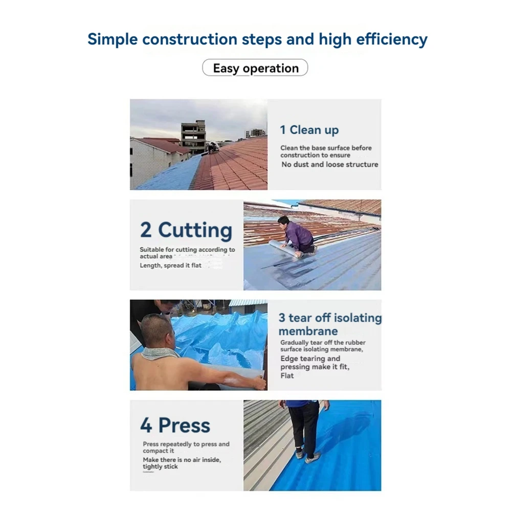 

ABLG 1 Roll 10Mx20cm Waterproof Heat Insulation Tape Roof Leakproof Repair Tool Wall Crack Resistance Self-Adhesive Fix Tape