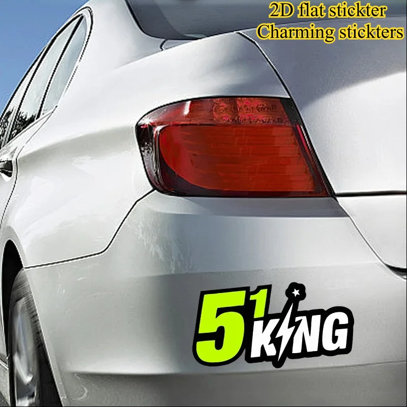 1Pc King Lightning Trendy Waterproof Vinyl Decal For Car Motorcycle Travel Luggage Decor