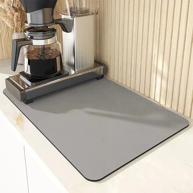 Super Absorbent Kitchen Tableware Impermeable Drainage Mat Coffee Dish Drying Mat Heat Insulation Non-slip Pad Tableware Mats