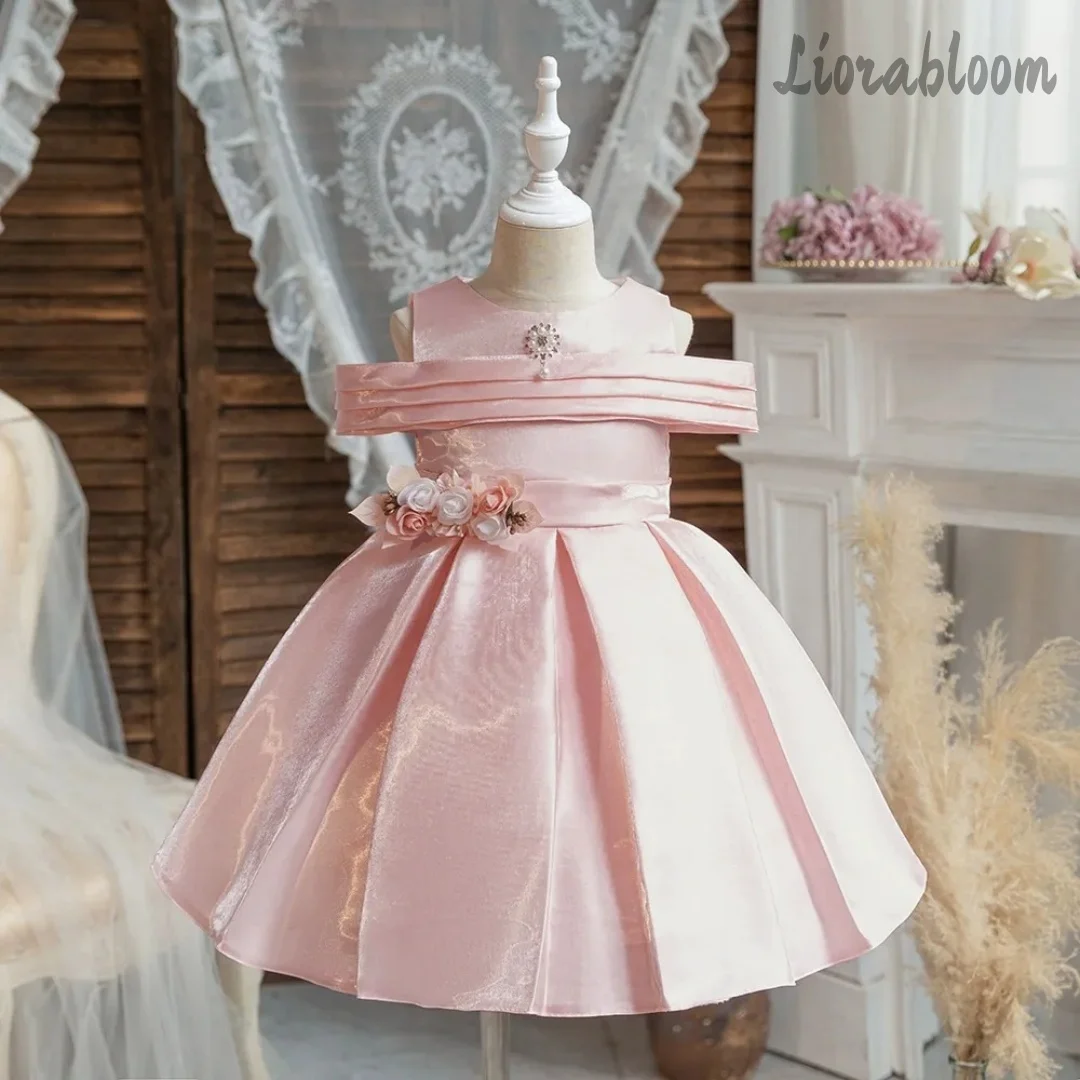 

Multicolor Girls' Evening Gown Flower Girl Dress A-Line Gown Dopamine Style Dress Elegant Girls' Formal Wear